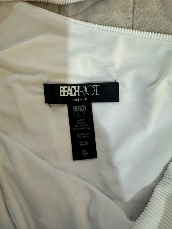 Beach Riot White Ribbed One-Shoulder Bikini Set - Picture 2 of 2